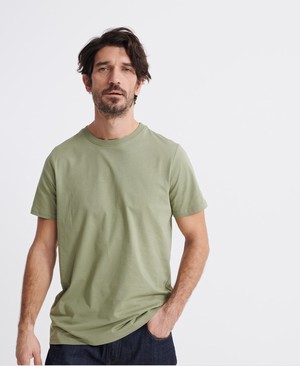 Superdry Organic Cotton Standard Label Férfi Pólók Zöld | MTDEJ5419